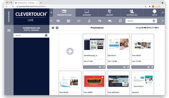 clevertouch live digital signage