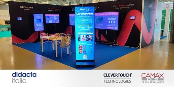 Stand Camax a Didacta con soluzioni interattive per la scuola 4.0