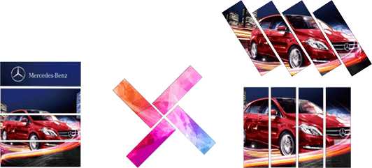 LED poster QS-Tech plug and play ad alta luminosità