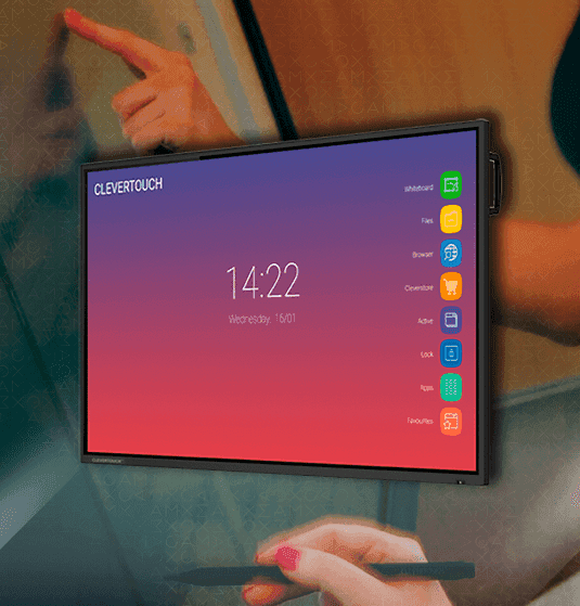 Monitor interattivo Clevertouch di grandi dimensioni