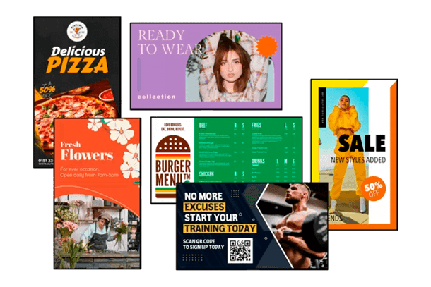 Digital signage nei negozi e catene franchising.