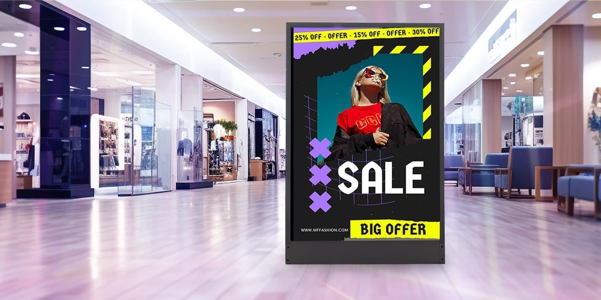 Digital signage per centri commerciali
