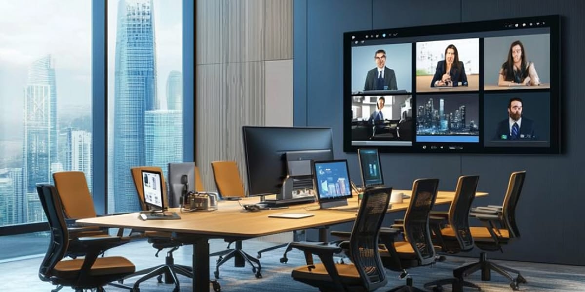 Sale riunioni per videoconfernza smart con AI